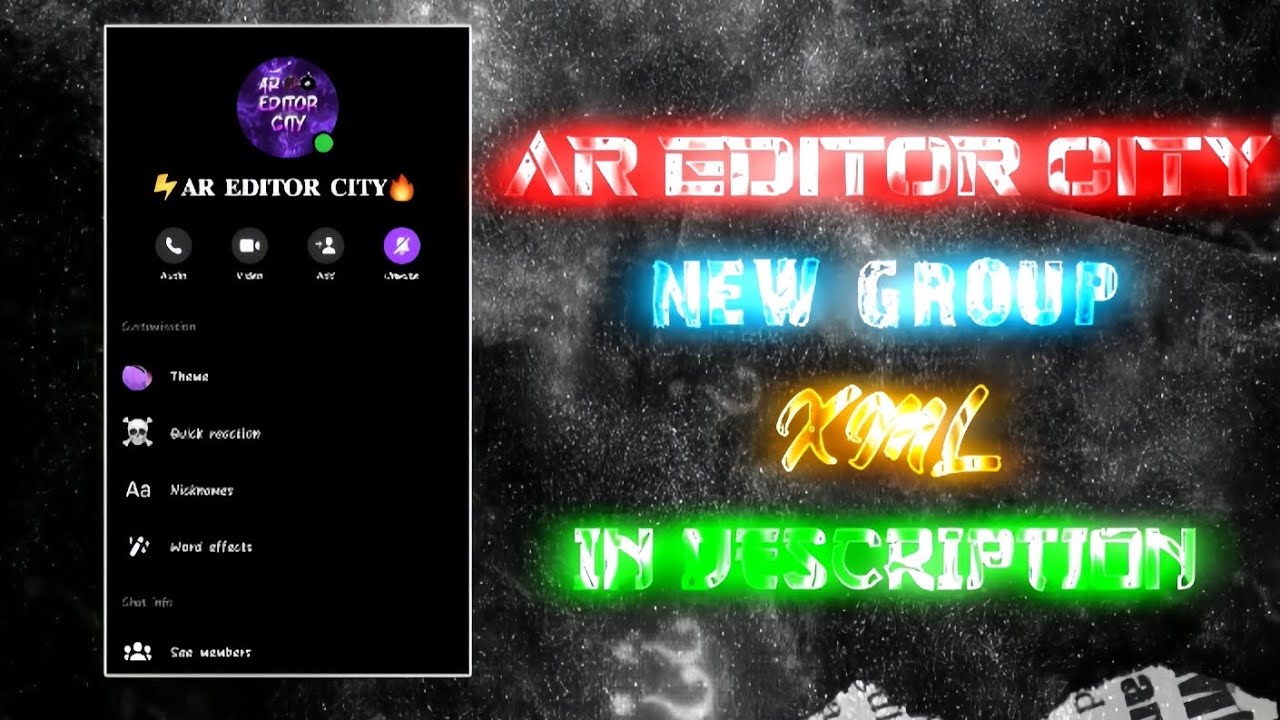 AR EDITOR CITY || NEW GROUP VIDEO 🗃️ || XML IN DESCRIPTION || XML CREATE BY ME 💖