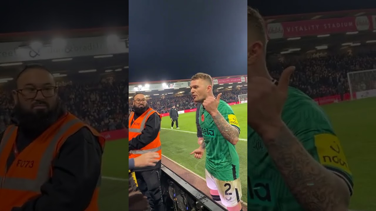 Kieran Trippier CLASHES with Newcastle fan at Bournemouth 😡