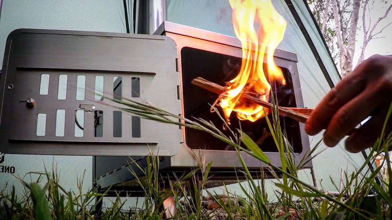 ESTUFA de Leña en TITANIO Portátil, Ideal Bushcraft, Travesía | WINNERWELL Camping Fastfold Titanium