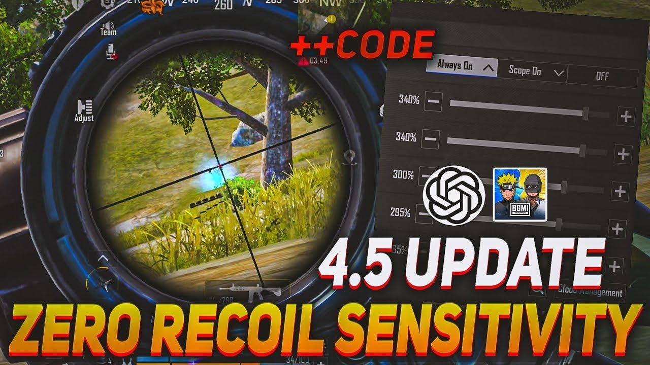 NEW UPDATE 4.5 CODE 🔥 PUBG MOBILE/BGMI SENSITIVITY SETTINGS 2026 | BEST SCOPE SENSITIVITY SETTINGS✅