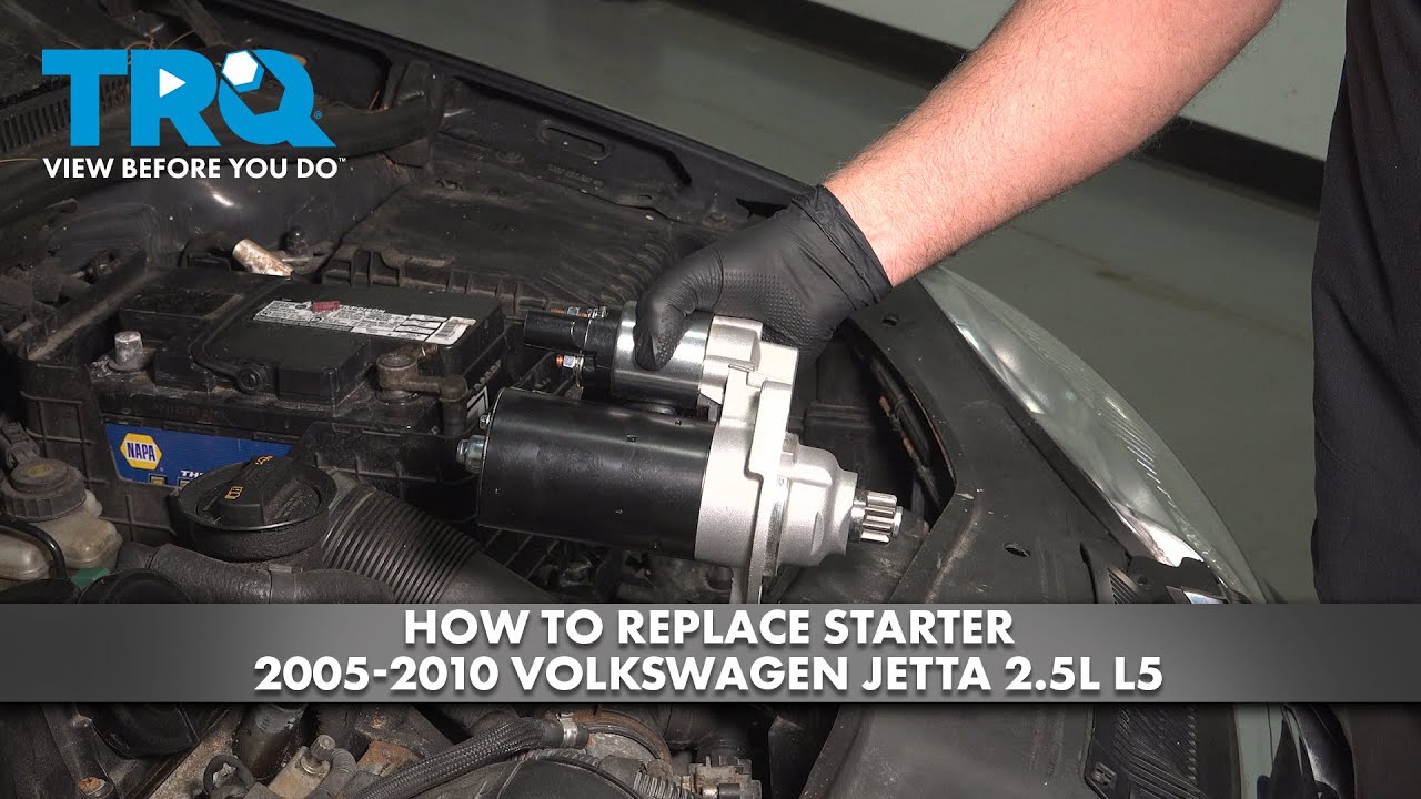 Как заменить стартер на Volkswagen Jetta 2.5L L5 2005-2010