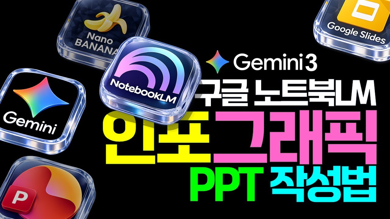 📒 구글 노트북LM 인포그래픽 PPT 실무 작성법 (챗GPT 인포그래픽 비교, 제미나이 나노 바나나 AI 이미지 생성/편집)