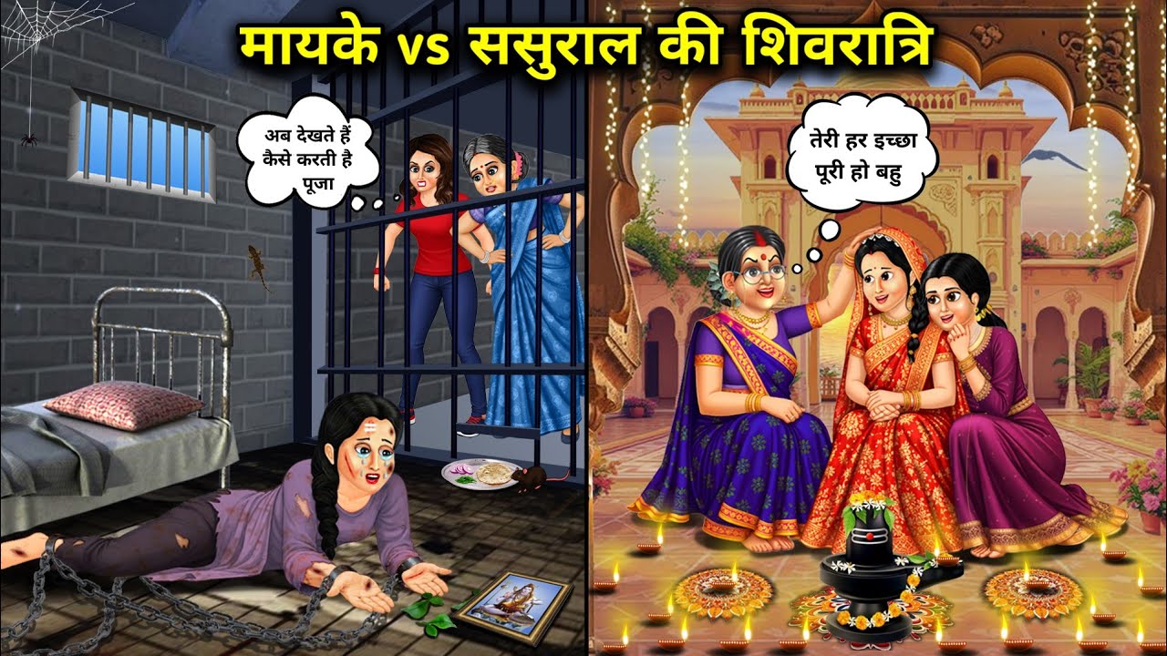 मायके vs ससुराल की शिवरात्रिllCartoon Videos||Shivaratri at the maternal home vs in-laws' home..!