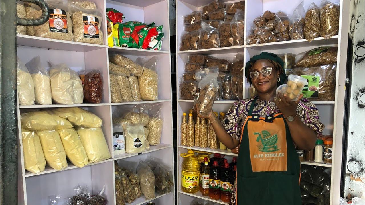 Цены на продукты питания, такие как рыба, дыня, перец, фасоль, порошок из ямса, растительное масл...