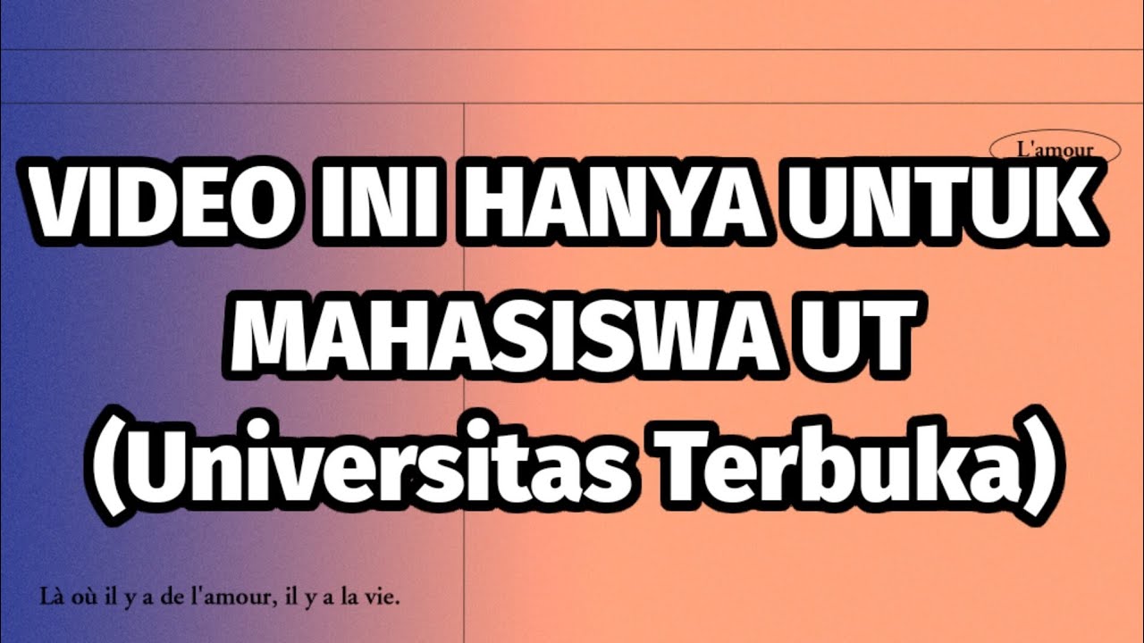 7 INFO FATAL utk MAHASISWA UT | NO 5 SIH YANG PALING FATAL😱| WAJIB NONTON Kalau Anda Mahasiswa UT !!