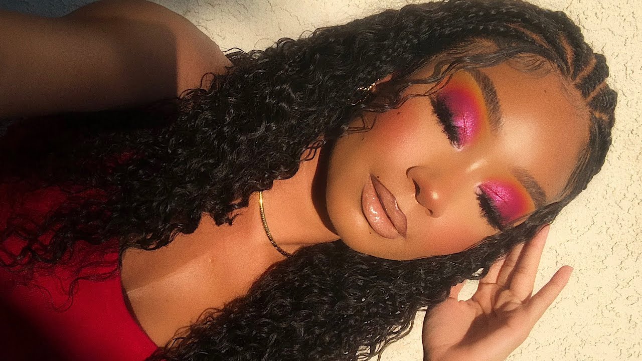 Braided Lace Front + Pink Summer Makeup Look | Julia Hair | MakeupTiffanyJ