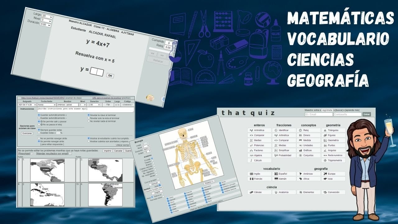 👍 Realiza exámenes fácilmente | ⭐ THATQUIZ tutorial | 👉 matemáticas, geografía, idiomas, ciencias