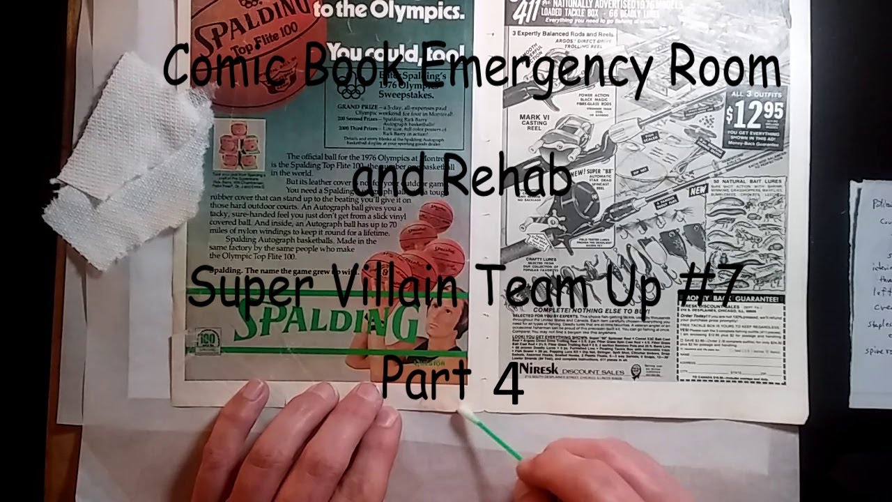 Bronze age Marvel comic cover pre and post wet clean results