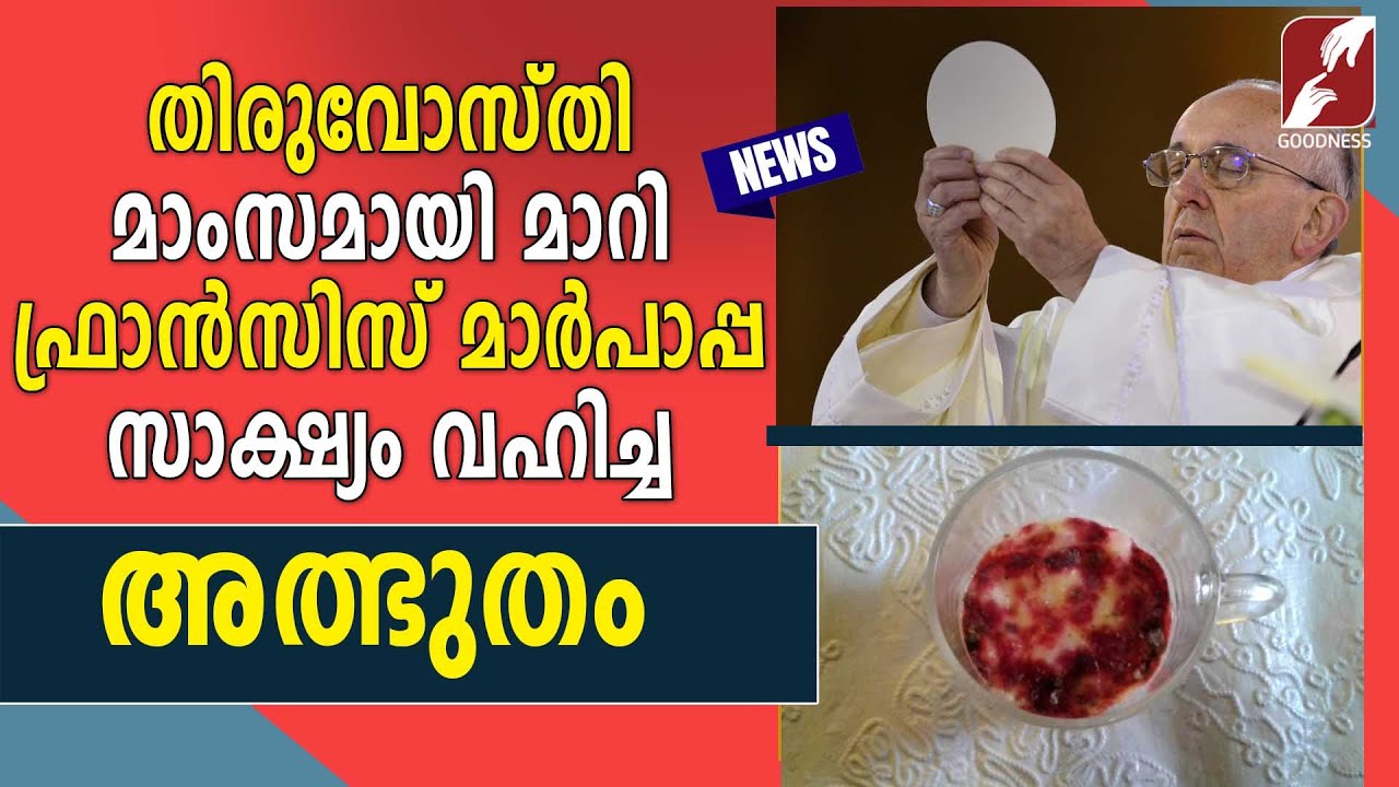 ഫ്രാൻസിസ് പാപ്പ സാക്ഷ്യം വഹിച്ച ദിവ്യകാരുണ്യ അത്ഭുതം|Eucharistic Miracle in Buenos Aires|Goodness Tv