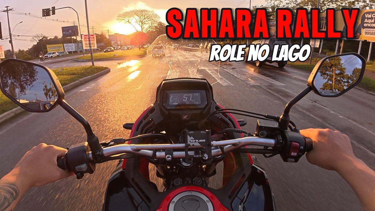 Rolê de Sahara Rally no lago - Por do Sol e Estrada Molhada
