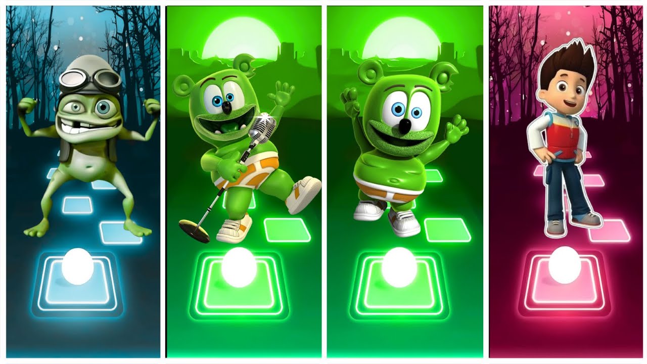 Crazy Frog - Gummy Bear - Gummy Bear exe - Ryder 🎶 Tiles Hop EDM Rush