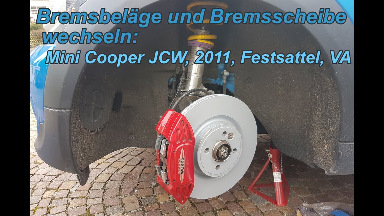 Bremsbeläge & Bremsscheibe selbst wechseln: Mini Cooper JCW