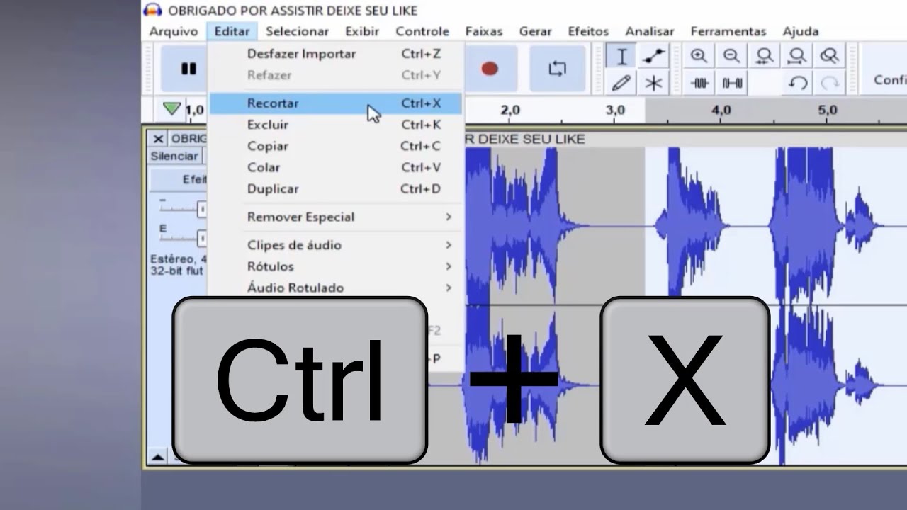 COMO CORTAR RECORTAR FAIXAS DE &Aacute;UDIOS NO AUDACITY E SALVAR SEPARADAMENTE (ATUALIZA&Ccedil;&Atilde;O 2023) R&Aacute;PIDO