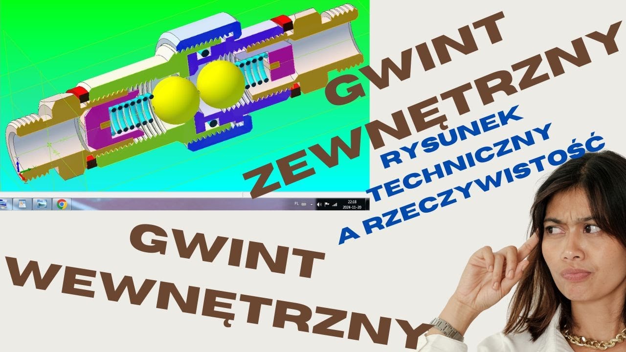 Gwint zewnętrzny gwint wewnętrzny rysunek techniczny a rzeczywistość