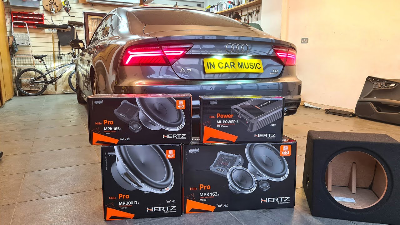 AUDI A7 S Line 2017 - HERTZ Full Audio Upgrade System - Subwoofer, Amplifier and Component Speakers