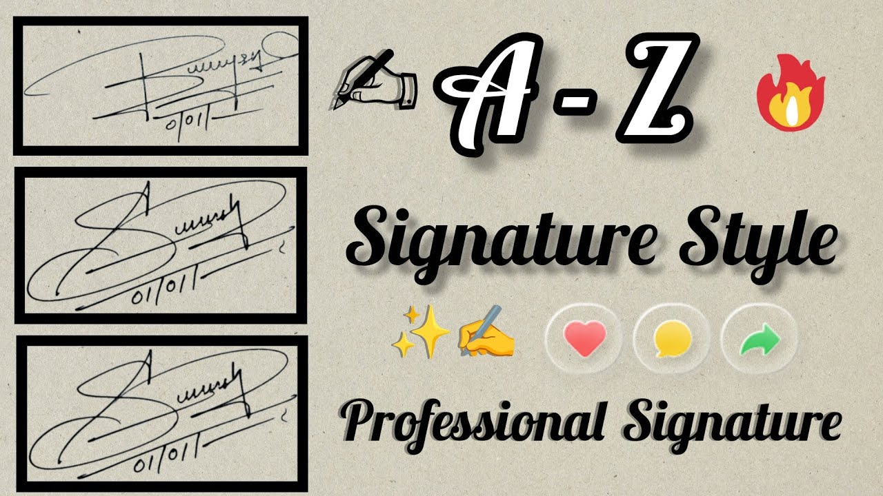 ✅️A to Z  Signature Design Ideas | Professional Signature style | Unique and attractive signature?❤️