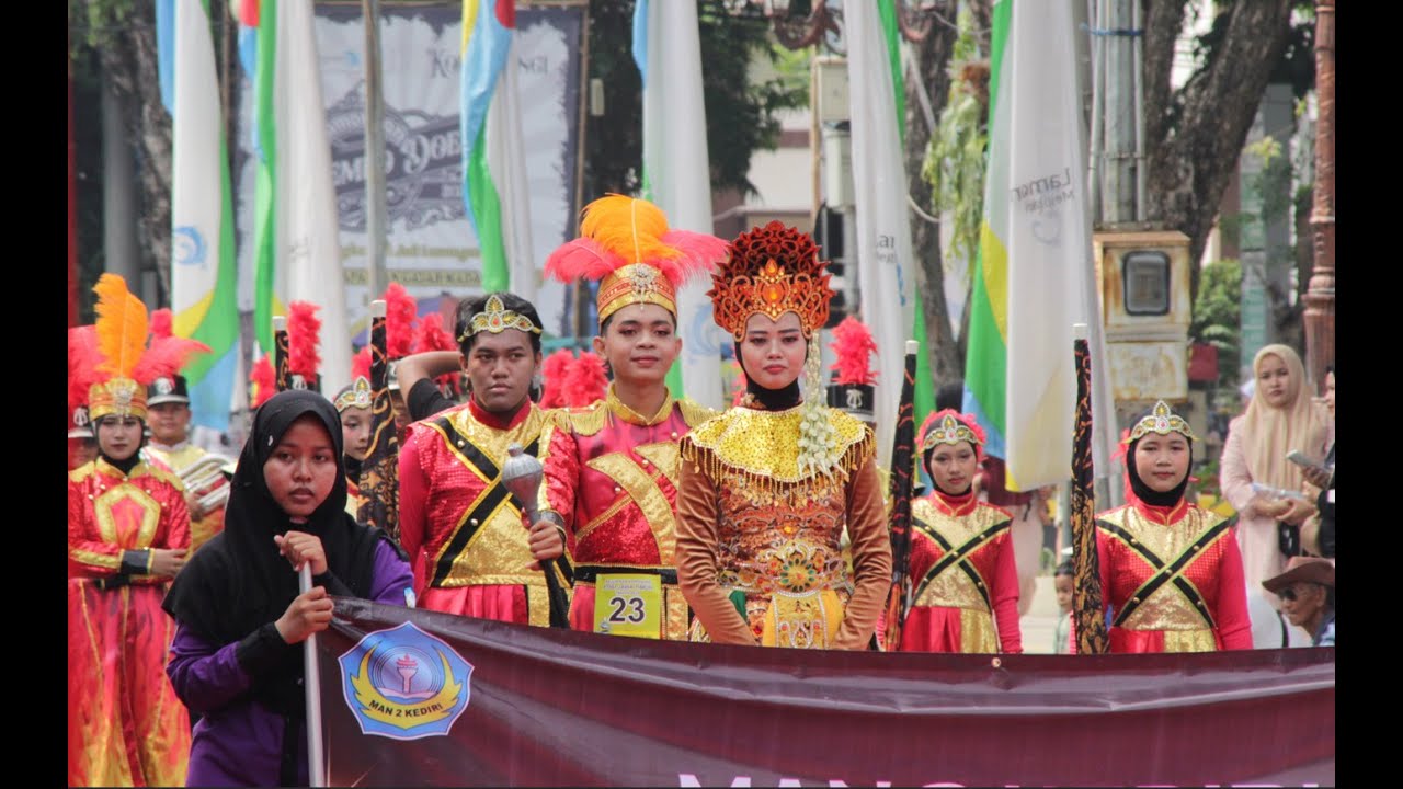 Drumband MAN 2 Kediri - Kirab Kejurprov PDBI Jawa Timur 2024