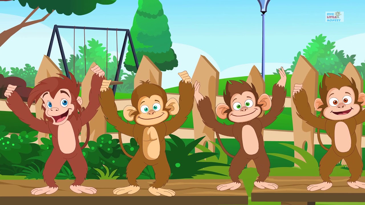 Five Little Monkeys Jumping On The Bed | Nursery Rhymes | Kids Songs