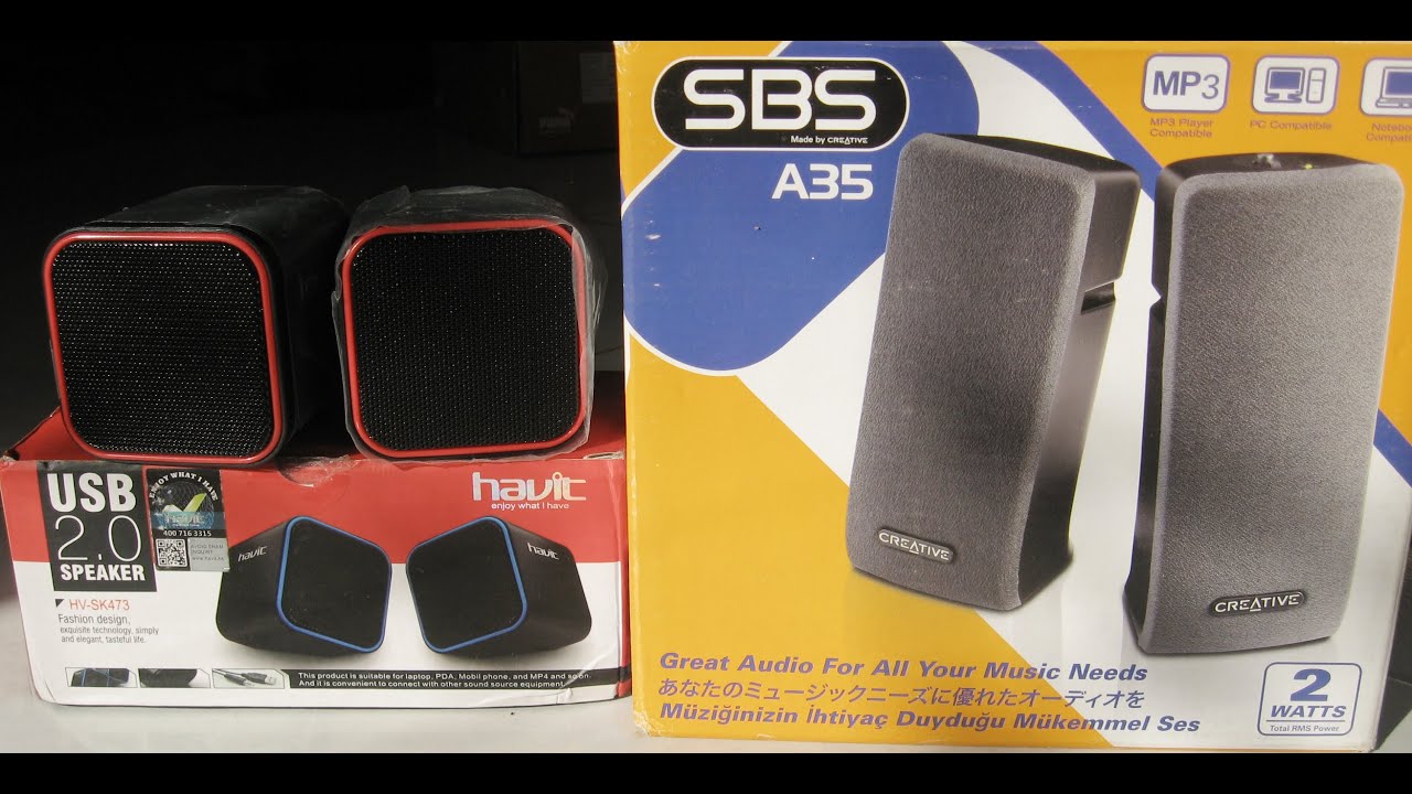 Bass comparison between 'Havit HV-SK473' USB 2.0 Mini Speaker and 'Creative A35' Speaker