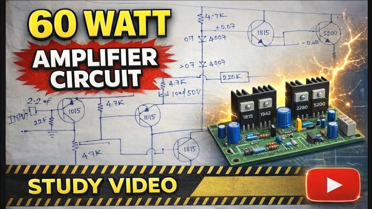 60Watt Amplifier Circuit Diagram Study!How to work Amplifier!#Ahuja#amplifierrepair#amplifier