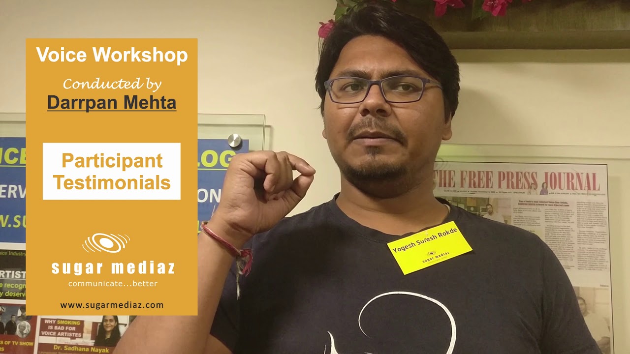 Voice Workshop Testimonial - Yogesh Rokde
