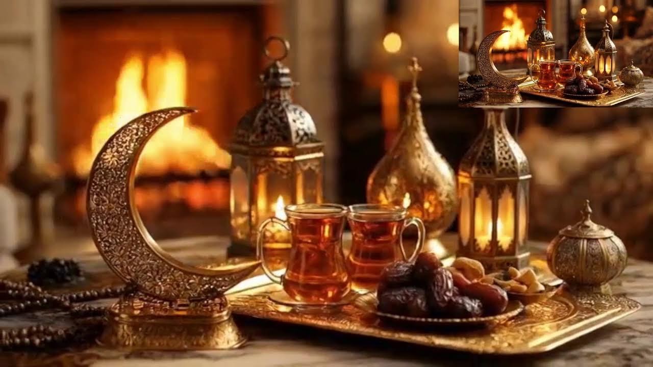 L'heure de l'Iftar au coin du feu 🌙 Soirée chaleureuse du Ramadan | Ambiance  réconfortant