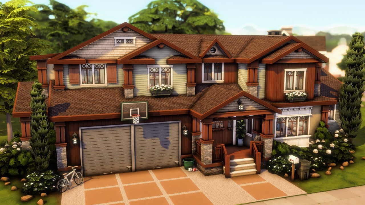 Большой семейный дом 🏡 The Sims 4 Быстрая постройка | Без CC