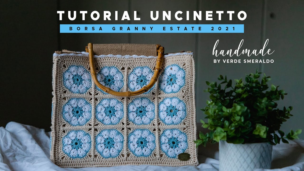 TUTORIAL BORSA ESTATE 2021 ☀️ || Come fare la borsa in mattonelle Granny all'uncinetto