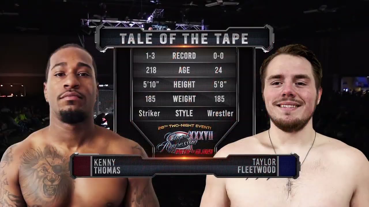 Kenny Thomas vs Taylor Fleetwood Caged Aggression XXXVII &ldquo;Path to Glory&rdquo;