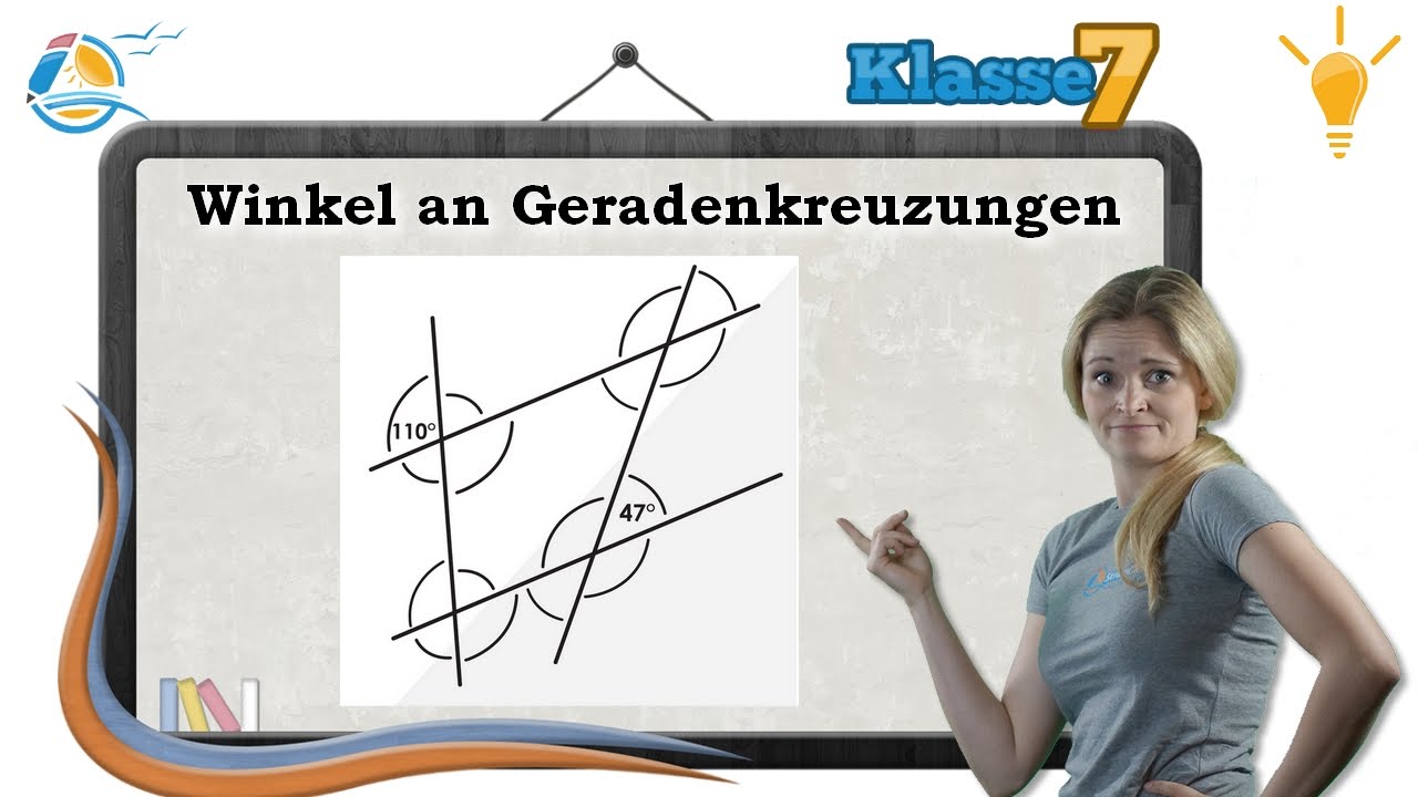 Winkel an Geradenkreuzungen || Geometrie - Klasse 7 ★ Wissen