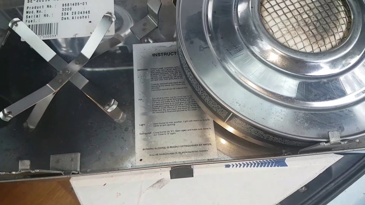 Prepping downunder Methylated Spirits cooker Origo 3000 dometic
