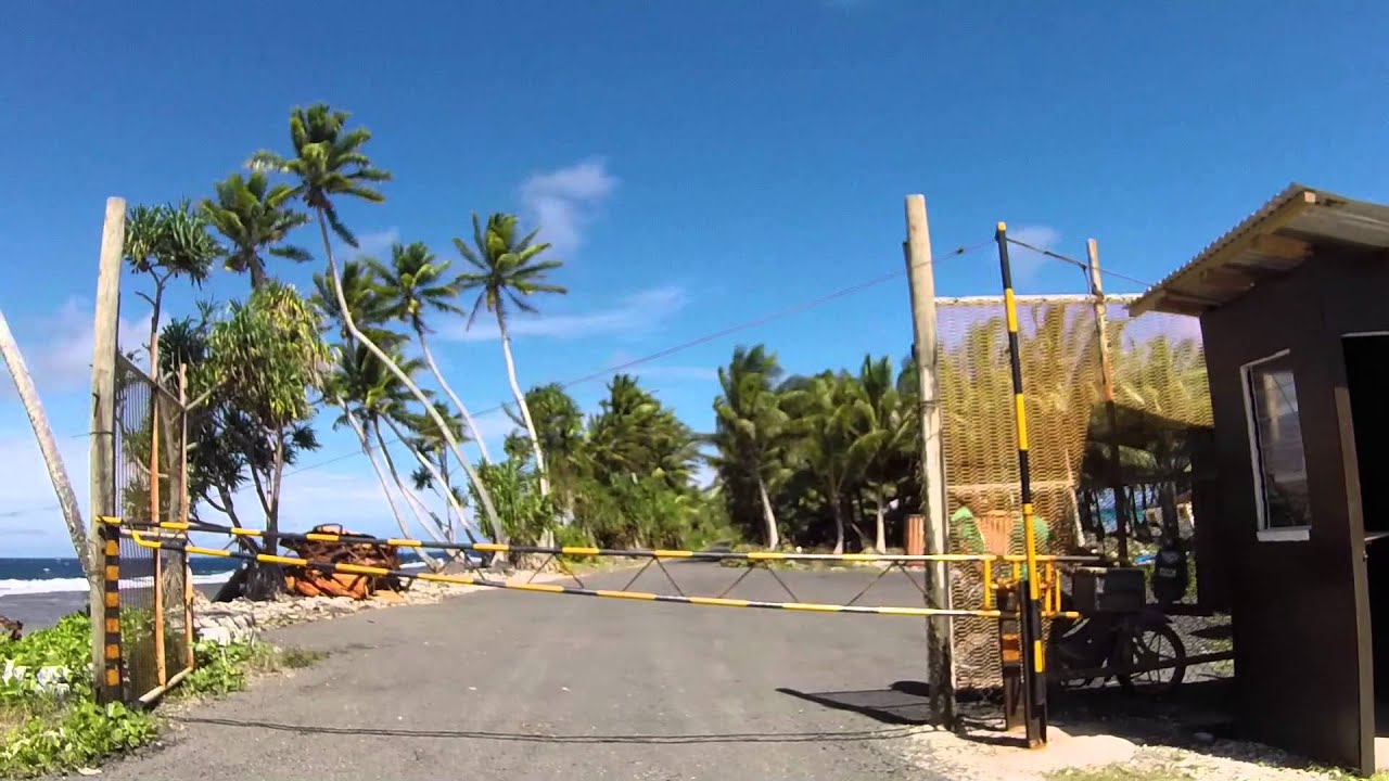 Tuvalu Funafuti Route vers Funafuti ville, Gopro / Tuvalu Funafuti Road to Funafuti city, Gopro
