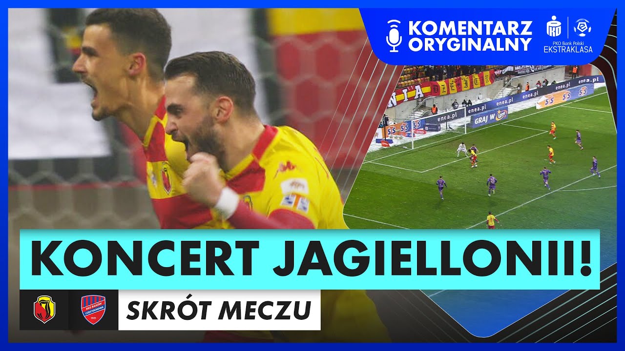 JAGIELLONIA DEKLASUJE MISTRZA! JAGIELLONIA - RAKÓW, SKRÓT MECZU