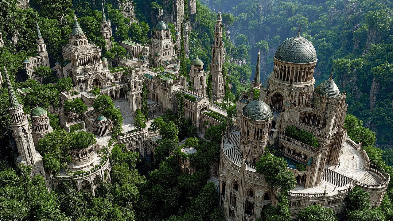 Hidden Fantasy City in the Mountains | Relaxing Medieval Fantasy Music | Celtic Medieval Music