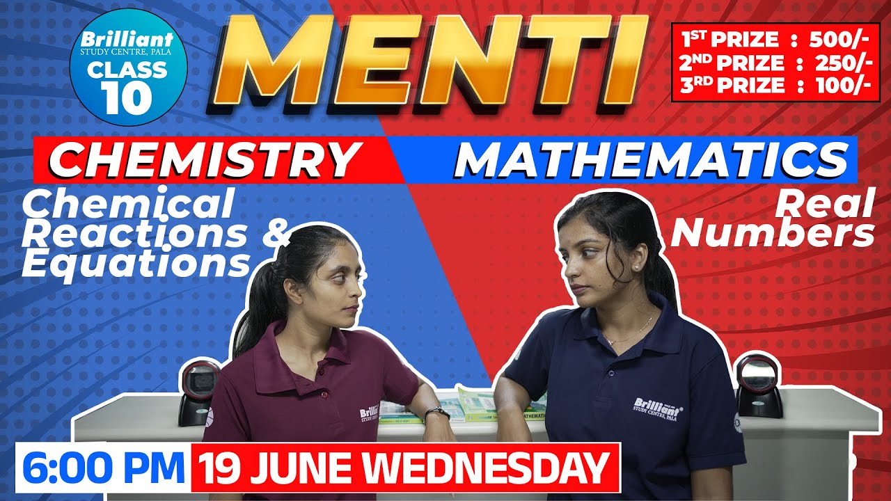 MENTI LIVE | Chemistry & Maths | 19th June 2024 | 06:00 PM Onwards
