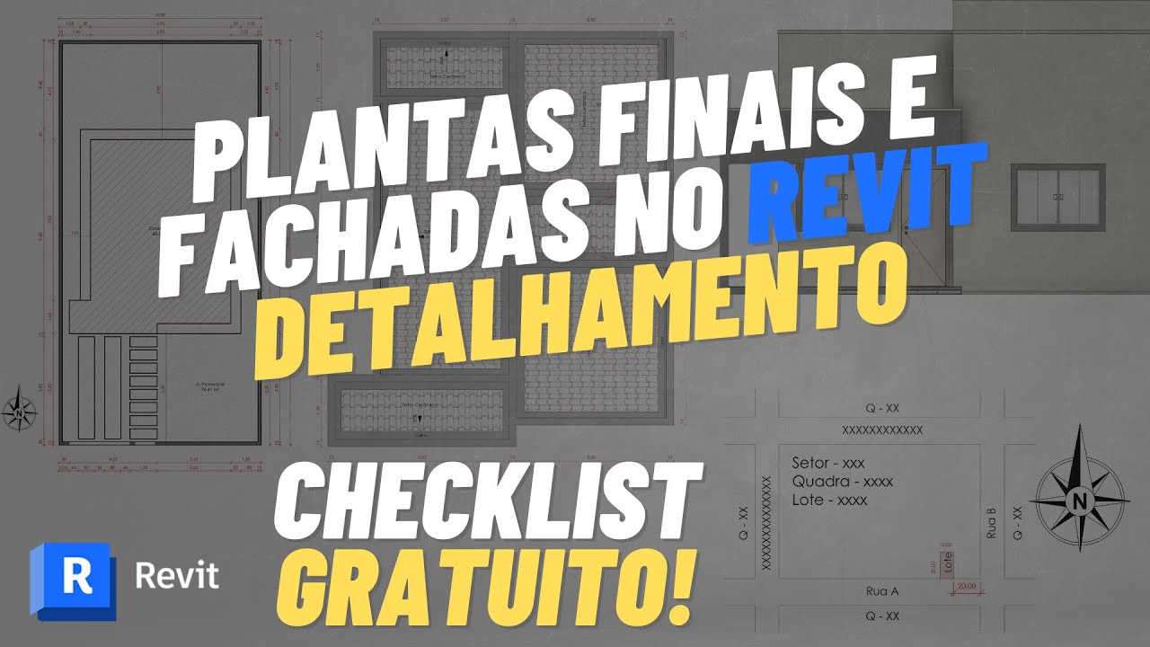 Detalhamento de PLANTA DE LOCAÇÃO, COBERTURA, SITUAÇÃO E FACHADA no REVIT