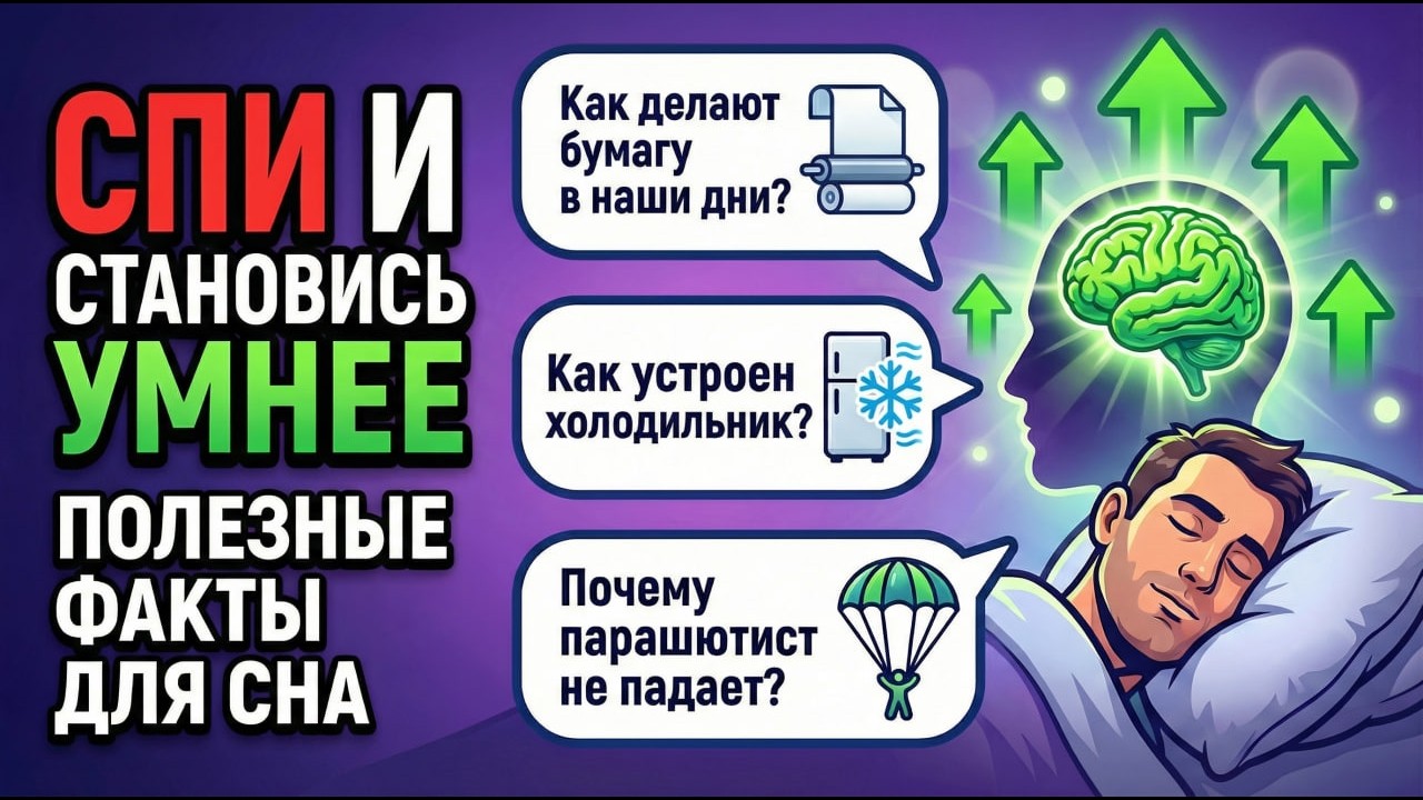 Спи и становись умнее — Как делают бумагу? Как основан Санкт‑Петербург? Как устроен холодильник?