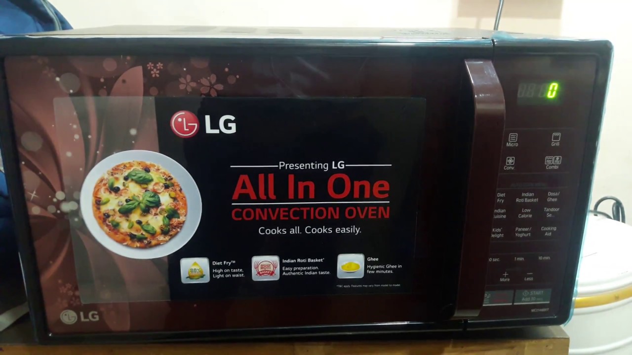 How to use lg microwave MC2146BRT 21 liter convection model full demo