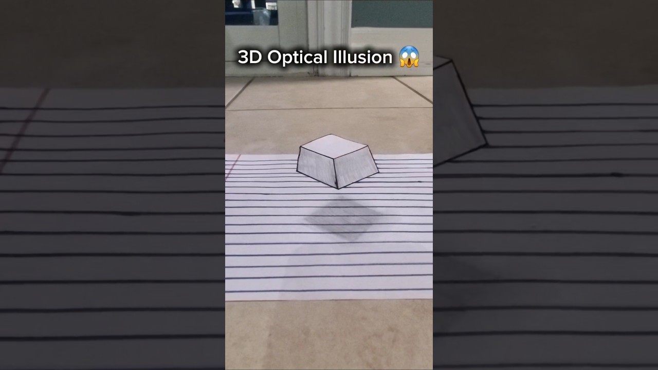 How to Draw 3D Optical Illusion Art 😱😱 