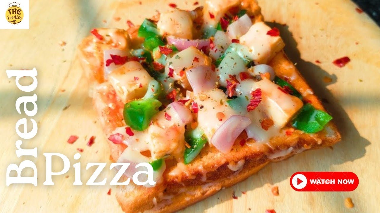 5-Minute Bread Pizza 🍕 | No Oven | Street Style Cheesy Bread Pizza | Paneer Bread Pizza On Tawa 