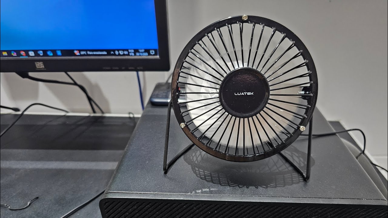 Mini Ventilador Usb De Mesa Premium Potente E Silencioso Estrutura Preto