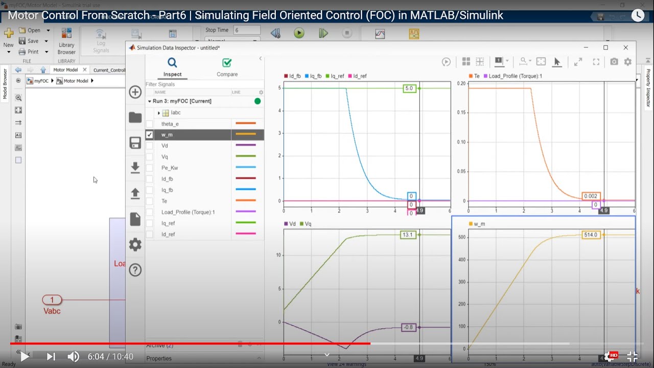 Motor Control From Scratch - Part6 | Simulating Field Oriented Control (FOC) in MATLAB/Simulink