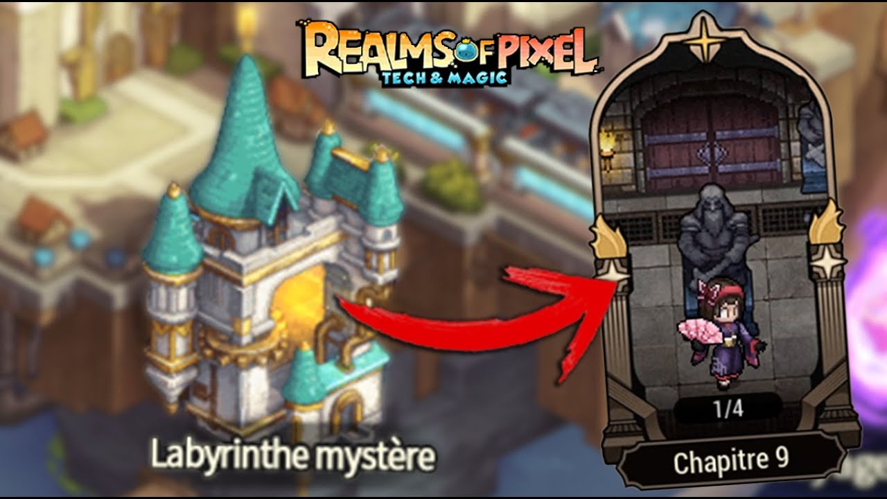 GUIDE/SOLUCE DU LABYRINTHE MYSTÈRE CHAPITRE 9 ! | REALMS OF PIXEL