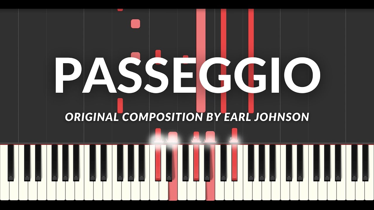 Passeggio - original by Earl Johnson | Synthesia Piano Tutorial