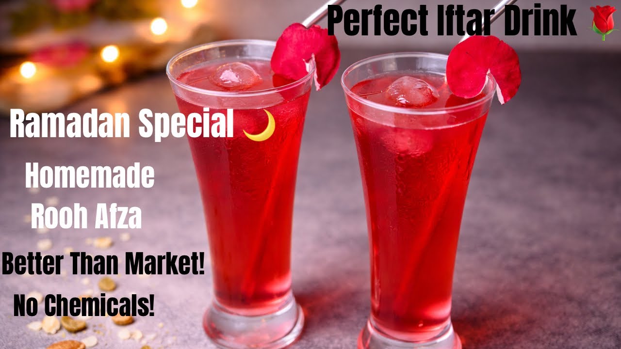 Homemade Rooh Afza Sharbat | Ramadan Special Iftar Drink | घर का बना रूह अफ़ज़ा शरबत | इफ्तार ड्रिंक