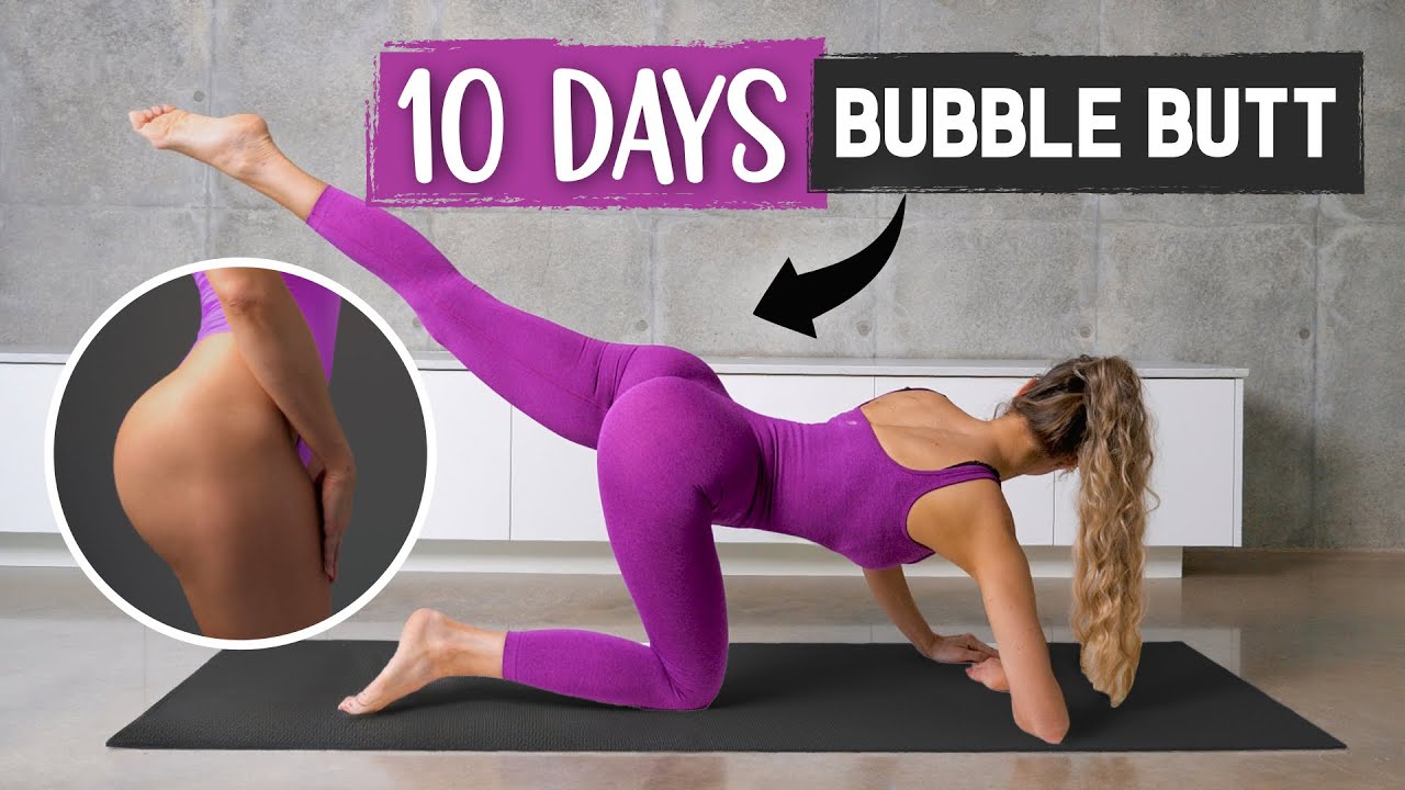 10 MIN | 10 DAYS | 10 EXERCISES to Grow a BUBBLE BUTT in 2026! Intense Booty Challenge, No Equipment