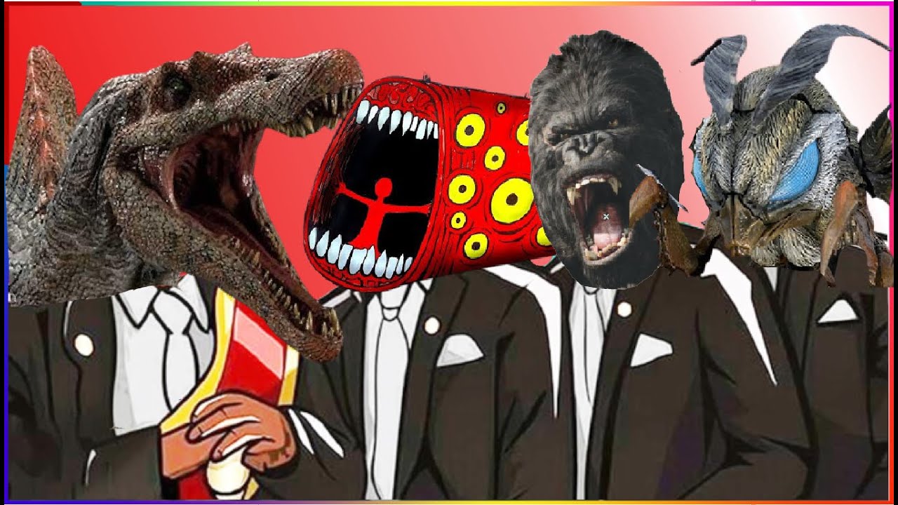 SPINOSAURUS & TRAIN EATER & KONG & MOTHRA - Coffin Dance X Baby Shark COVER