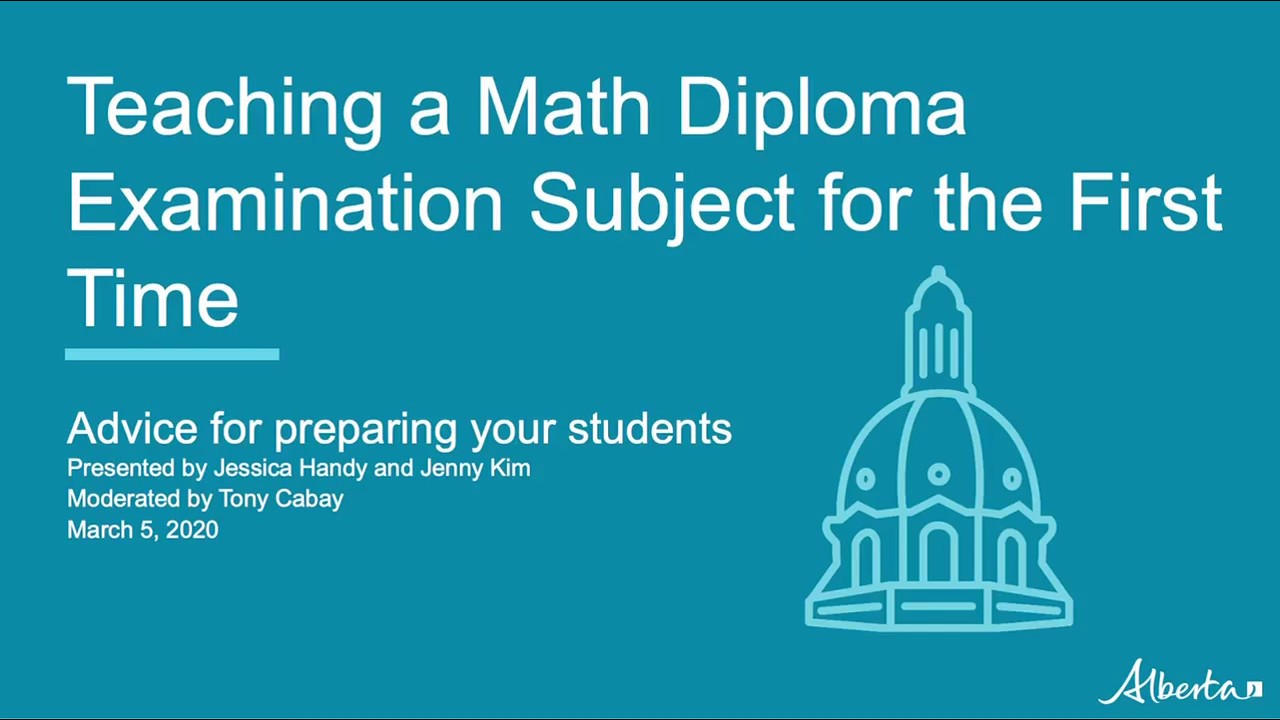 Teaching a math diploma examination subject for the first time