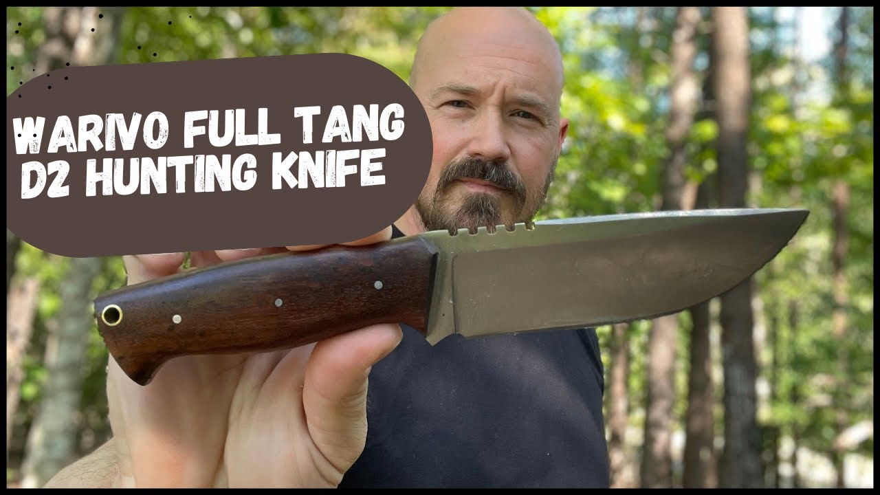 WARIVO D2 Full Tang Blade Hunting/Bushcraft Knife