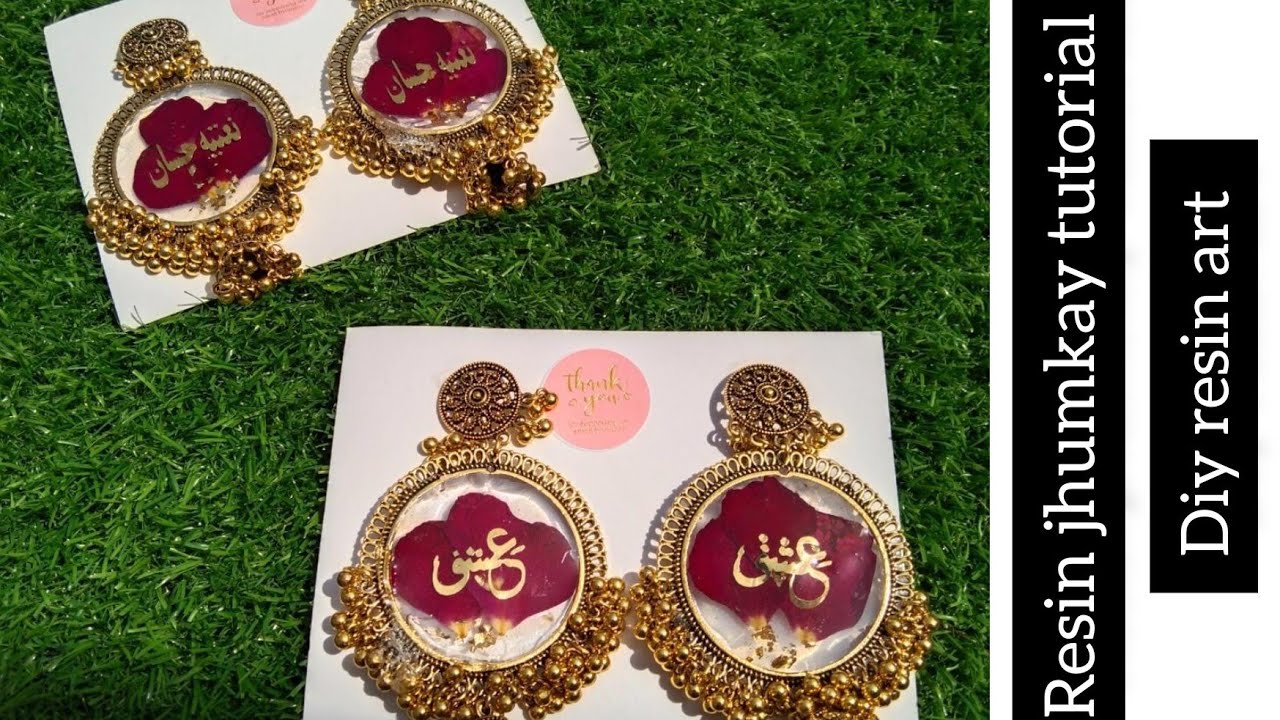 How to make resin jhumkay | Resin jhumkay | Resin art tutorial